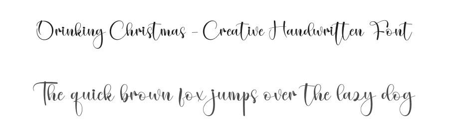 Drinking Christmas – Creative Handwritten Font by creativeletter — Script Handwritten Font