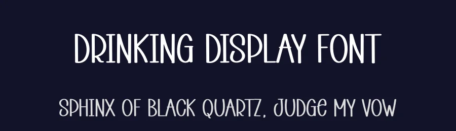 Drinking Display Font by andikastudio — Display Font — thumbnail 2