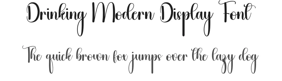 Drinking Modern Display Font by inermediaSTUDIO — Display Font