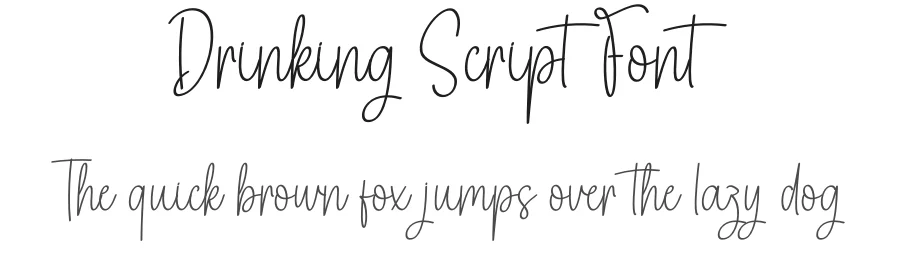 Drinking Script Font by andikastudio — Script Handwritten Font