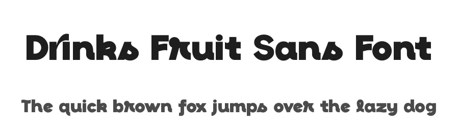 Drinks Fruit Sans Font by timelesstype.co — Display Font