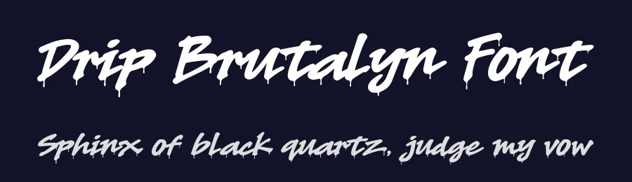 Drip Brutalyn Font by Cikareotype Studio — Script Handwritten Font — thumbnail 2