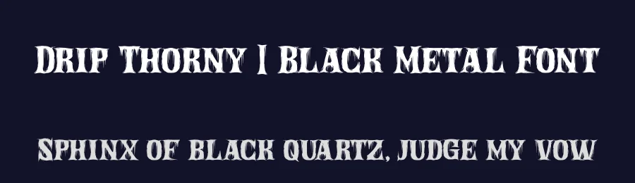 Drip Thorny | Black Metal Font by Denustudios — Blackletter Font — thumbnail 2