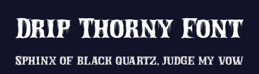 Drip Thorny Font by Denustudios — Display Font — thumbnail 2