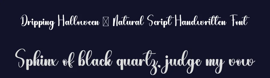 Dripping Halloween – Natural Script Handwritten Font by freshtypeink — Script Handwritten Font — thumbnail 2
