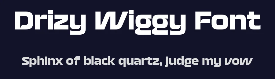 Drizy Wiggy Font by Drizy — Display Font — thumbnail 2