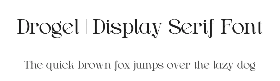 Drogel | Display Serif Font by Gracetypestudio — Display Font