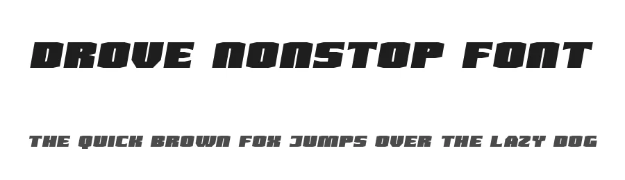 Drove Nonstop Font by RaisProject — Display Font