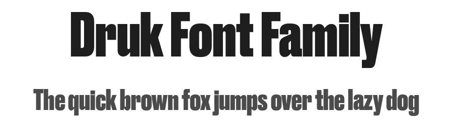 Druk Font Family by Berton Hasebe β Sans Serif Font