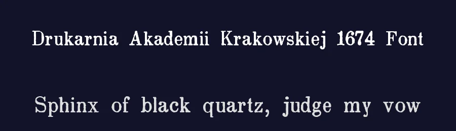 Drukarnia Akademii Krakowskiej 1674 Font by zai — Decorative Font — thumbnail 2