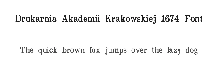 Drukarnia Akademii Krakowskiej 1674 Font by zai — Decorative Font