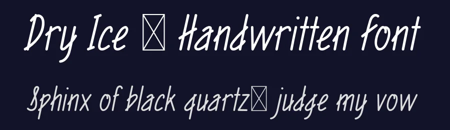 Dry Ice – Handwritten Font by Pikgura Type — Decorative Font — thumbnail 2