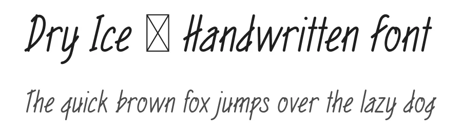 Dry Ice – Handwritten Font by Pikgura Type — Decorative Font