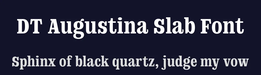 DT Augustina Slab Font by Deveze Type — Sans Serif Font — thumbnail 2