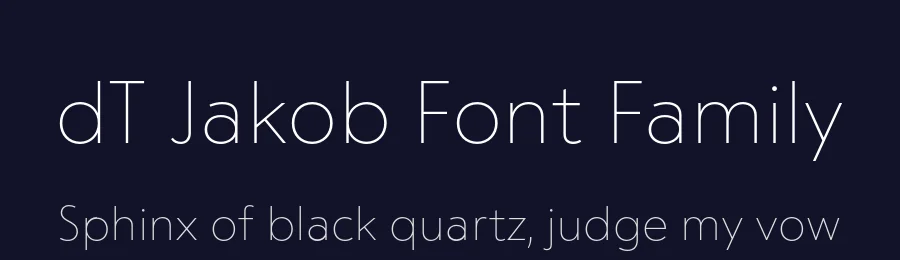 dT Jakob Font Family by dooType — Sans Serif Font — thumbnail 2