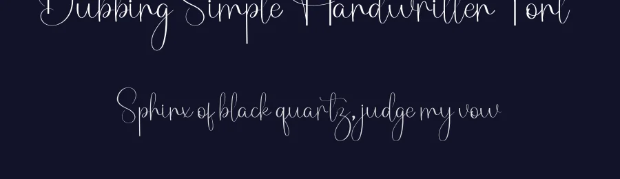 Dubbing Simple Handwritten Font by freshtypeink — Script Handwritten Font — thumbnail 2