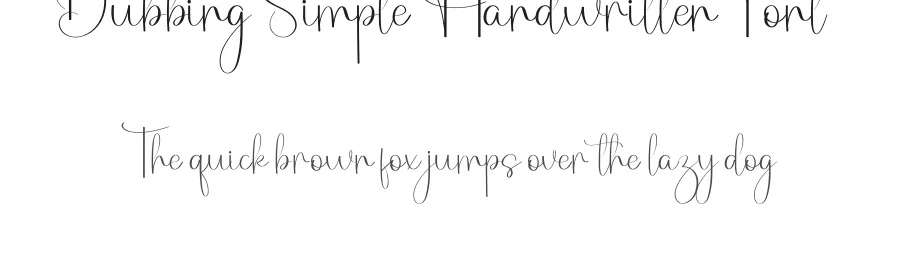 Dubbing Simple Handwritten Font by freshtypeink — Script Handwritten Font