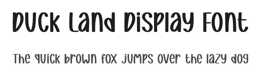 Duck Land Display Font by Craftedtype — Script Handwritten Font