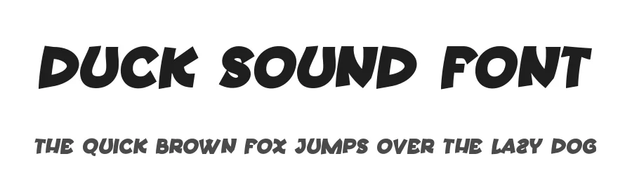 Duck Sound Font by noahtype — Display Font