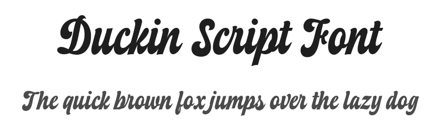 Duckin Script Font by Fourlines Design — Script Handwritten Font