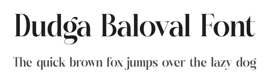 Dudga Baloval Font by timelesstype.co — Display Font
