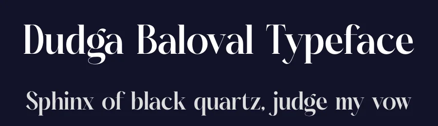 Dudga Baloval Typeface by timelesstype.co — Display Font — thumbnail 2