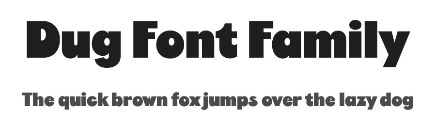 Dug Font Family by Mark Butchko — Display Font