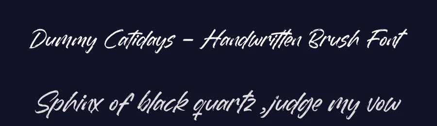 Dummy Catidays – Handwritten Brush Font by letterenastudios — Script Handwritten Font — thumbnail 2