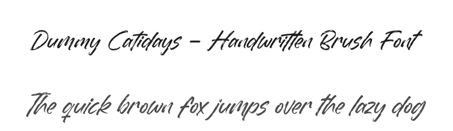 Dummy Catidays – Handwritten Brush Font by letterenastudios — Script Handwritten Font