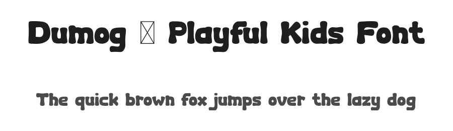 Dumog – Playful Kids Font by IDEBARENG — Display Font