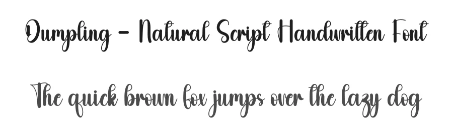 Dumpling – Natural Script Handwritten Font by andikastudio — Script Handwritten Font