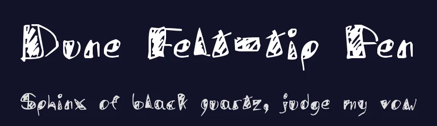 Dune Felt-tip Pen by zai — Decorative Font — thumbnail 2