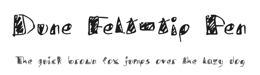 Dune Felt-tip Pen by zai — Decorative Font