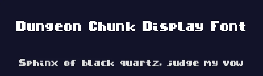 Dungeon Chunk Display Font by Joshua Skelton — Display Font — thumbnail 2