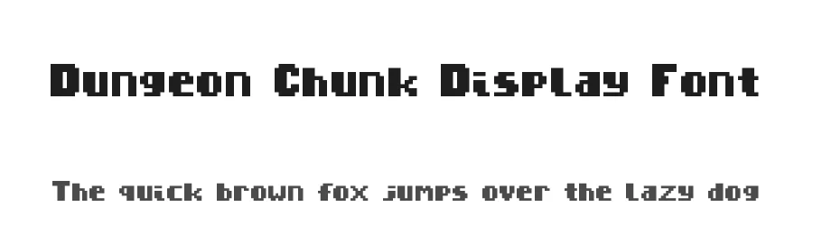 Dungeon Chunk Display Font by Joshua Skelton — Display Font