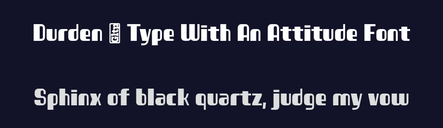 Durden — Type With An Attitude Font by Glowtype — Decorative Font — thumbnail 2