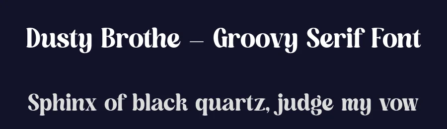 Dusty Brothe – Groovy Serif Font by timelesstype.co — Display Font — thumbnail 2