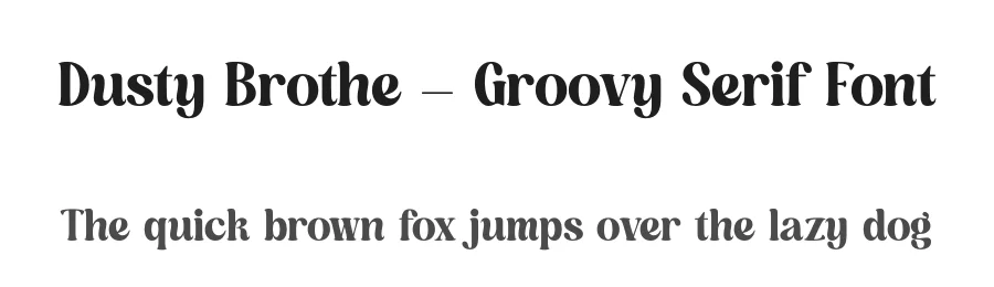 Dusty Brothe – Groovy Serif Font by timelesstype.co — Display Font