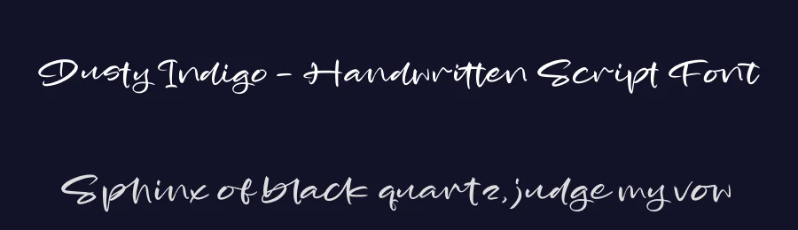 Dusty Indigo – Handwritten Script Font by stylishtype.co — Script Handwritten Font — thumbnail 2