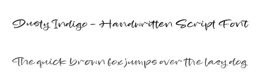 Dusty Indigo – Handwritten Script Font by stylishtype.co — Script Handwritten Font