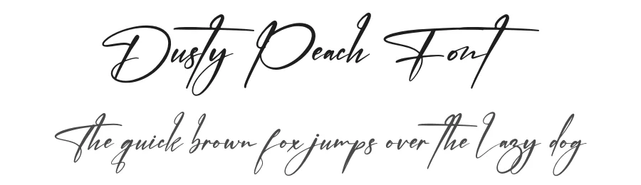 Dusty Peach Font by letternity — Script Handwritten Font