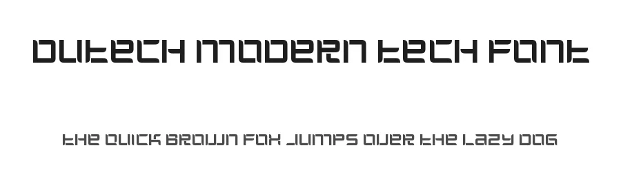 Dutech Modern Tech Font by MasyafiStudio — Display Font