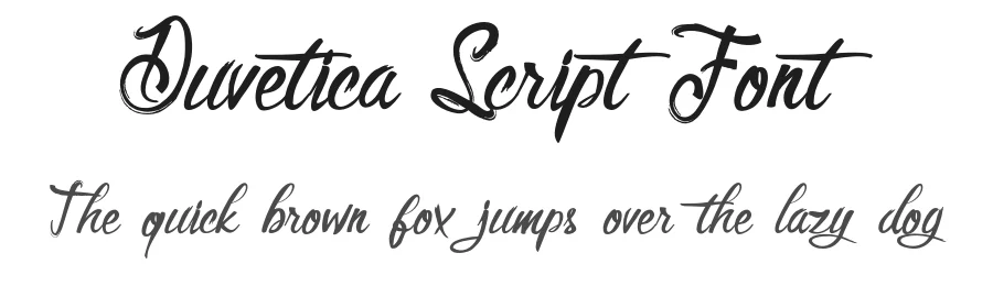 Duvetica Script Font by Polythene Designs β Script Handwritten Font