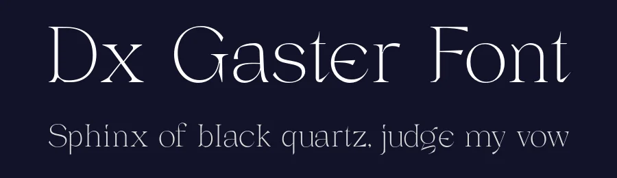 Dx Gaster Font by Hendra Dirtyline — Serif Font — thumbnail 2