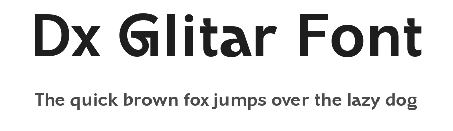Dx Glitar Font by Dirtyline Studio โ Sans Serif Font