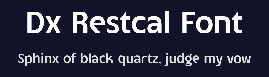 Dx Restcal Font by Dirtyline Studio — Sans Serif Font — thumbnail 2