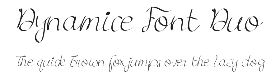Dynamice Font Duo by edricstudio — Script Handwritten Font
