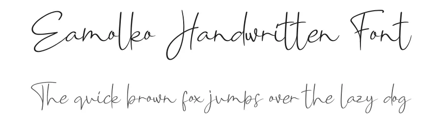 Eamolko Handwritten Font by andikastudio — Script Handwritten Font