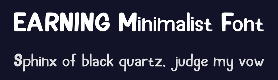 EARNING Minimalist Font by imamfathoni0 — Decorative Font — thumbnail 2