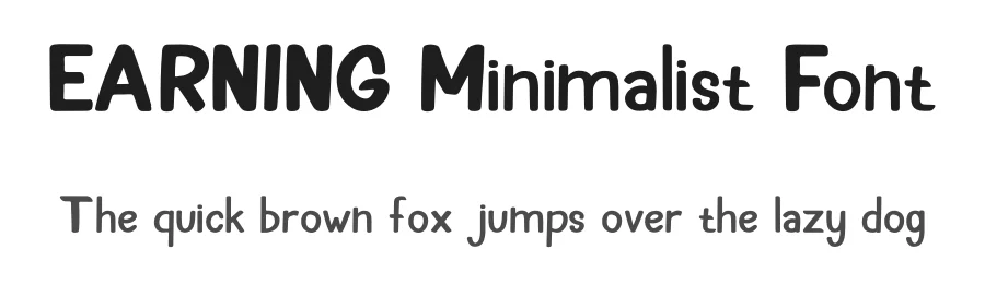 EARNING Minimalist Font by imamfathoni0 — Decorative Font